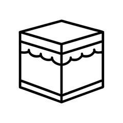 Vector illustration of kaaba mecca saudi arabia islam muslim pilgrimage hajj eid al adha mubarak