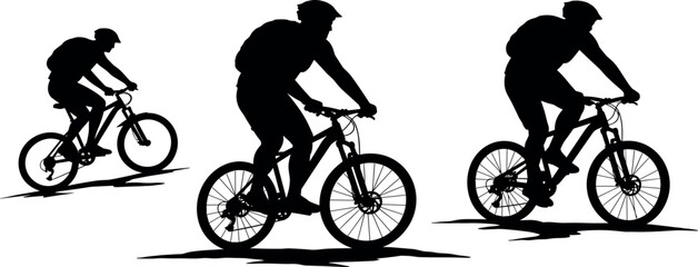 Silhouette Mountain biker