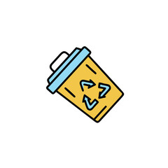 trash bin on white background