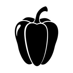 bell pepper icon, bell pepper silhouette vector illustration-simple silhouette illustration of bell pepper, perfect for bell pepper logos and icons