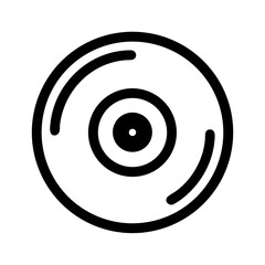 Vector vinyl record disc music audio sound dj entertainment media retro vintage technology circle black