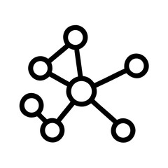 Network connection node graph structure data science diagram social media connection abstract vector