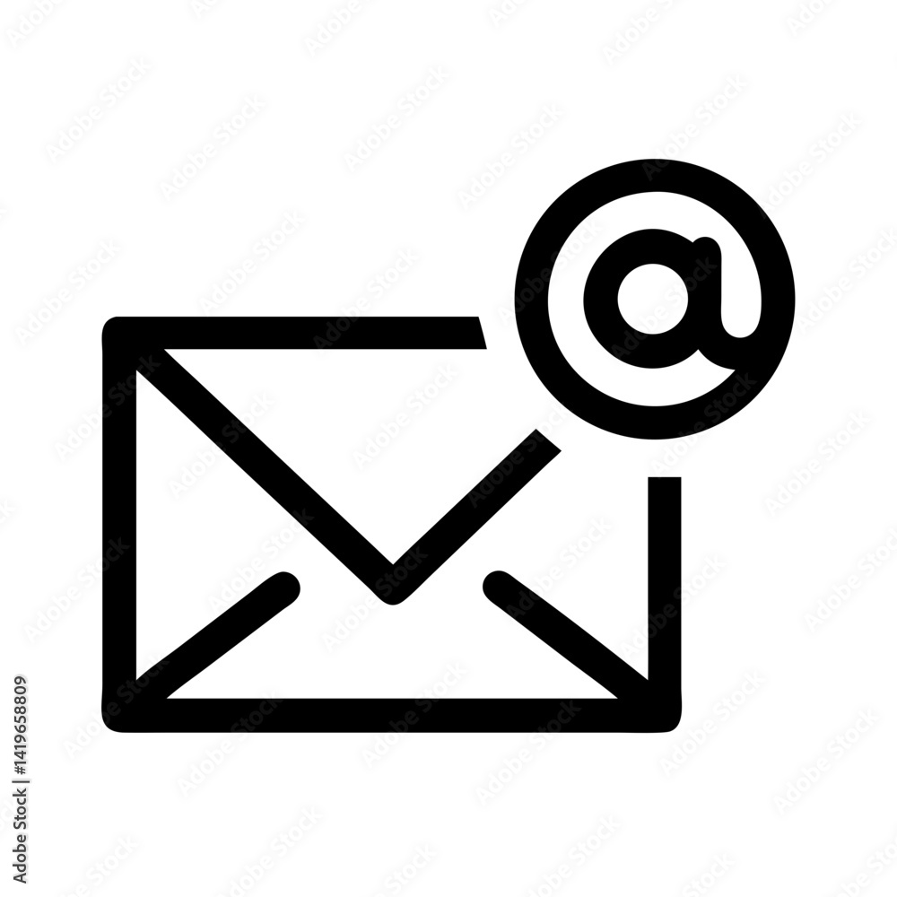 Poster email marketing communication message inbox mail notification newsletter contact digital marketing i