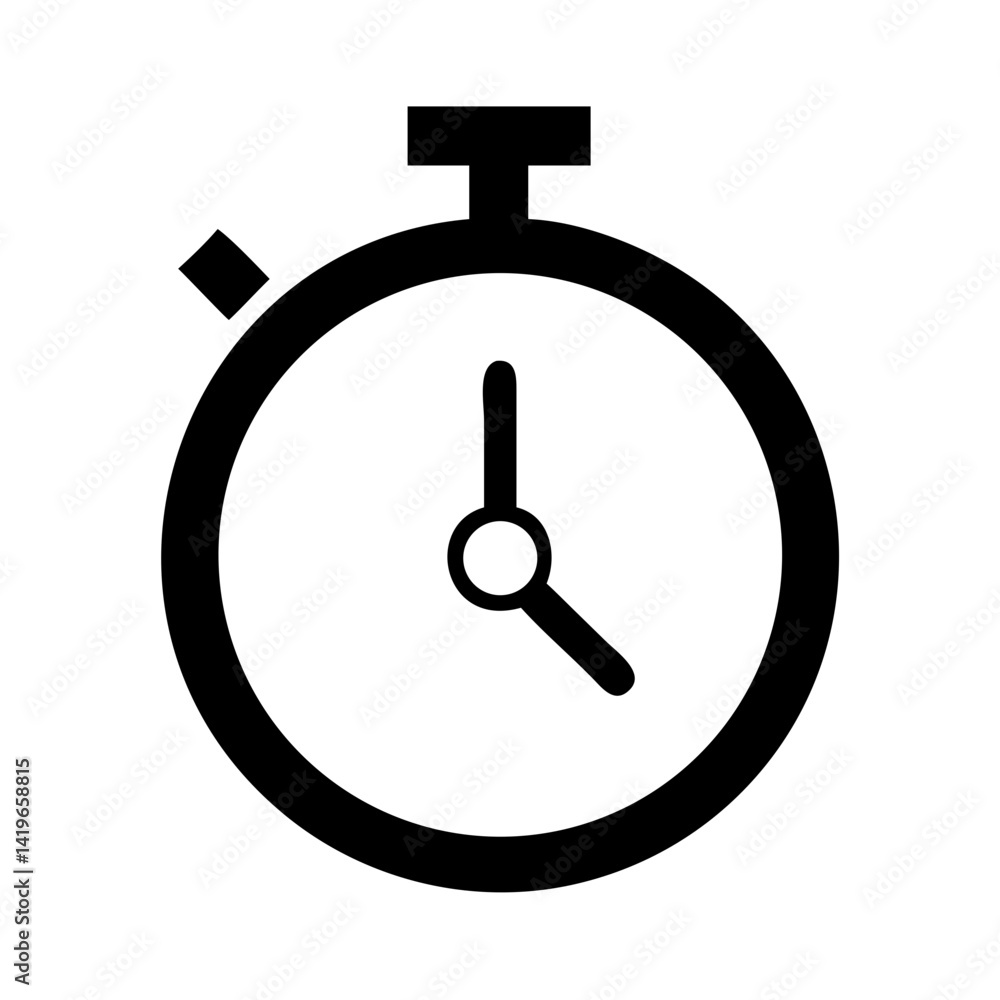 Aufkleber stopwatch timer clock time countdown deadline hour minute second chronometer measurement tool icon