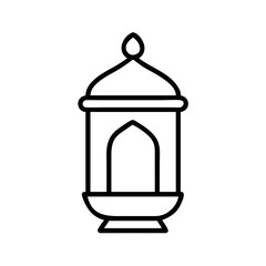 Ramadan kareem lantern vector illustration islamic lamp eid mubarak arabic traditional design icon