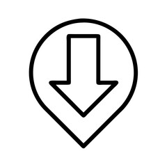 Download arrow icon vector graphic illustration symbol for ui ux design and web development use