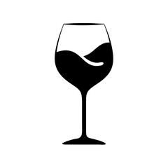 glass of ros icon, glass of ros silhouette vector illustration-simple silhouette illustration of glass of ros, perfect for glass of ros logos and icons