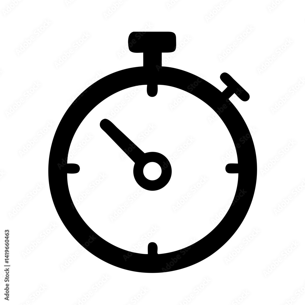 Poster stopwatch timer time clock countdown chronometer deadline urgency speed race competition tool icon