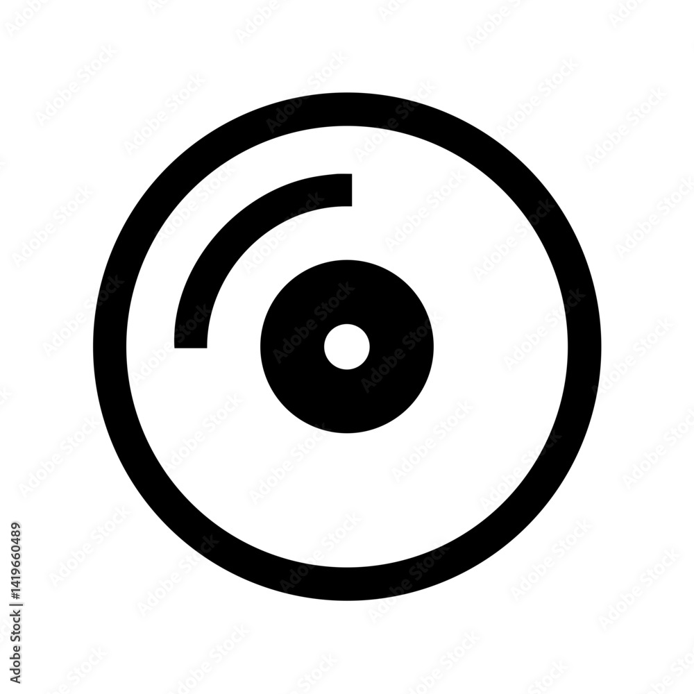 Poster disk data storage circle technology computer information digital cd dvd drive icon vector graphic