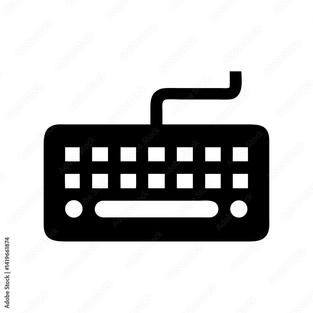 Poster keyboard vector icon computer keyboard symbol pc keyboard illustration keyboard graphic keyboard ima