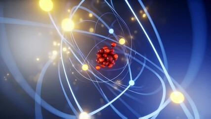 3D animation particle physics atomic structure - Powered by Adobe