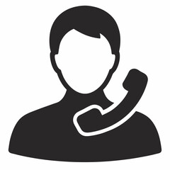 phone icon, Telephone call sign, Contact us, Vector illustration