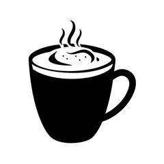 chai latte icon, chai latte silhouette vector illustration-simple silhouette illustration of chai latte, perfect for chai latte logos and icons