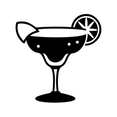 margarita with salt rim icon, margarita with salt rim silhouette vector illustration-simple silhouette illustration of margarita with salt rim, perfect for margarita with salt rim logos and icons
