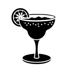 margarita with salt rim icon, margarita with salt rim silhouette vector illustration-simple silhouette illustration of margarita with salt rim, perfect for margarita with salt rim logos and icons