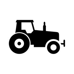 Farm tractor agriculture vehicle farming machinery equipment rural harvest field transport silhouette