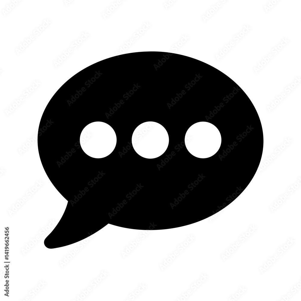 Poster chat bubble icon vector message communication dialog speech bubble talk conversation discussion comm