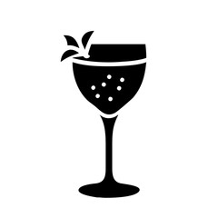 mimosa glass icon, mimosa glass silhouette vector illustration-simple silhouette illustration of mimosa glass, perfect for mimosa glass logos and icons