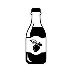 kombucha bottle icon, kombucha bottle silhouette vector illustration-simple silhouette illustration of kombucha bottle, perfect for kombucha bottle logos and icons