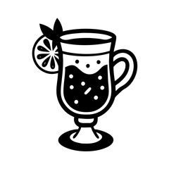 hot toddy icon, hot toddy silhouette vector illustration-simple silhouette illustration of hot toddy, perfect for hot toddy logos and icons