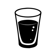 shot glass icon, shot glass silhouette vector illustration-simple silhouette illustration of shot glass, perfect for shot glass logos and icons