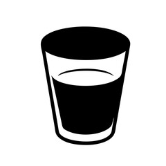 shot glass icon, shot glass silhouette vector illustration-simple silhouette illustration of shot glass, perfect for shot glass logos and icons
