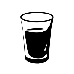 shot glass icon, shot glass silhouette vector illustration-simple silhouette illustration of shot glass, perfect for shot glass logos and icons