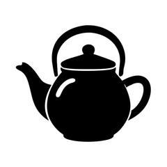 green tea pot icon, green tea pot silhouette vector illustration-simple silhouette illustration of green tea pot, perfect for green tea pot logos and icons