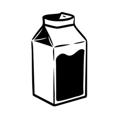 milk carton icon, milk carton silhouette vector illustration-simple silhouette illustration of milk carton, perfect for milk carton logos and icons