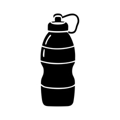 water bottle icon, water bottle silhouette vector illustration-simple silhouette illustration of water bottle, perfect for water bottle logos and icons