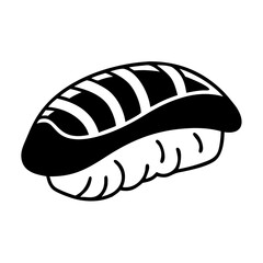 sushi nigiri icon, sushi nigiri silhouette vector illustration-simple silhouette illustration of sushi nigiri, perfect for sushi nigiri logos and icons
