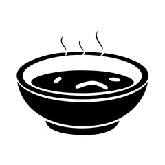 soup bowl icon, soup bowl silhouette vector illustration-simple silhouette illustration of soup bowl, perfect for soup bowl logos and icons