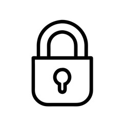 Minimal Padlock Vector – Lock Icon for Data Protection and Cybersecurity
