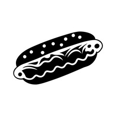 meatball sub icon, meatball sub silhouette vector illustration-simple silhouette illustration of meatball sub, perfect for meatball sub logos and icons