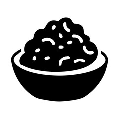 mashed potatoes icon, mashed potatoes silhouette vector illustration-simple silhouette illustration of mashed potatoes, perfect for mashed potatoes logos and icons