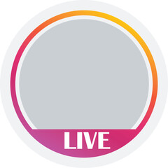 Social media avatar user frame. Live video streaming