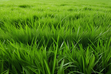 Obraz premium Green grass isolated on white. Fresh green grass isolated against a transparent background. ecology freshness field lawn. Natural spring summer design elements.