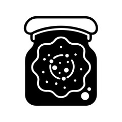 jam on toast icon, jam on toast silhouette vector illustration-simple silhouette illustration of jam on toast, perfect for jam on toast logos and icons