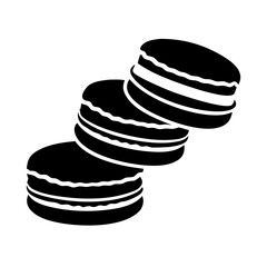 macarons icon, macarons silhouette vector illustration-simple silhouette illustration of macarons, perfect for macarons logos and icons