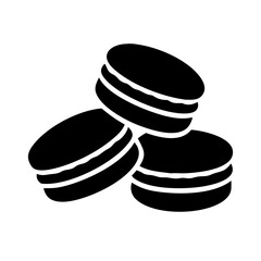 macarons icon, macarons silhouette vector illustration-simple silhouette illustration of macarons, perfect for macarons logos and icons