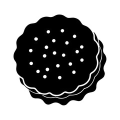 biscuit icon, biscuit silhouette vector illustration-simple silhouette illustration of biscuit, perfect for biscuit logos and icons