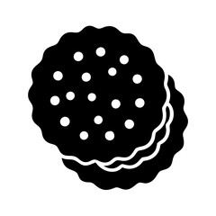 biscuit icon, biscuit silhouette vector illustration-simple silhouette illustration of biscuit, perfect for biscuit logos and icons