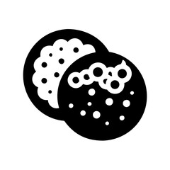 cookies icon, cookies silhouette vector illustration-simple silhouette illustration of cookies, perfect for cookies logos and icons