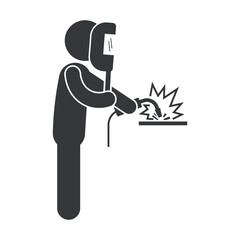 Isolated welding mask and goggles with electric sparks, symbolizing the precision, strength, and craftsmanship of construction and engineering welder