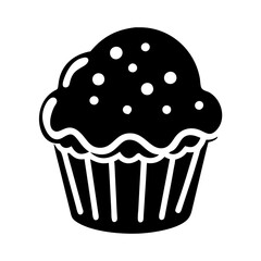 muffin icon, muffin silhouette vector illustration-simple silhouette illustration of muffin, perfect for muffin logos and icons