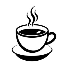 cup of coffee icon, cup of coffee silhouette vector illustration-simple silhouette illustration of cup of coffee, perfect for cup of coffee logos and icons
