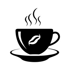 cup of coffee icon, cup of coffee silhouette vector illustration-simple silhouette illustration of cup of coffee, perfect for cup of coffee logos and icons
