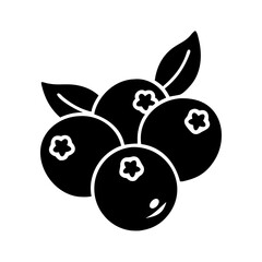 blueberries icon, blueberries silhouette vector illustration-simple silhouette illustration of blueberries, perfect for blueberries logos and icons