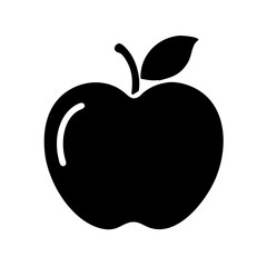 apple icon, apple silhouette vector illustration-simple silhouette illustration of apple, perfect for apple logos and icons