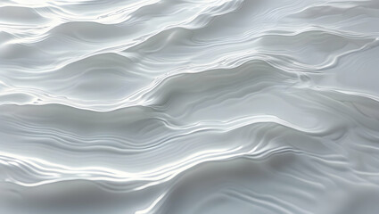 Obraz premium Water ripples on white Background. Water texture, white water surface with rings and ripple. Spa concept. composition with copy space. Mockup banner design for summer cosmetic product display.